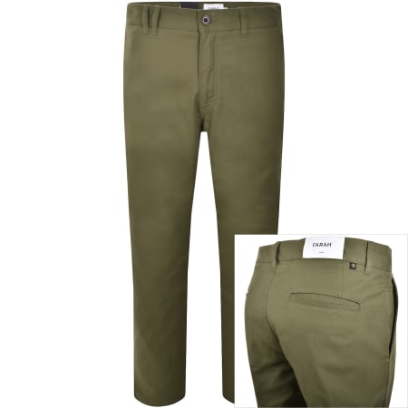 Farah Vintage Norwood Regular Chino Trousers Green
